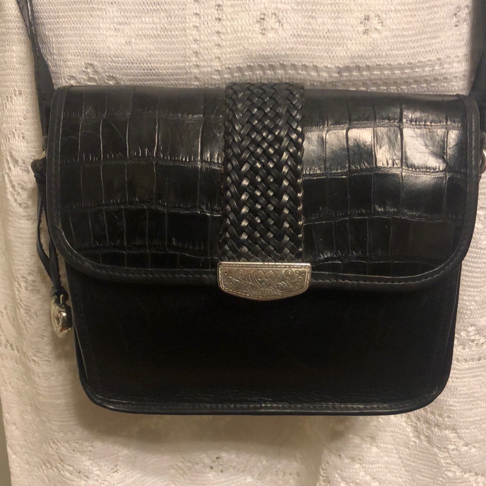 Brighton Black Leather Crossbody